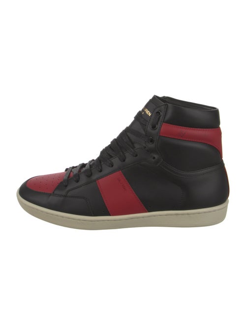 Saint Laurent Leather Colorblock Pattern Sneakers
