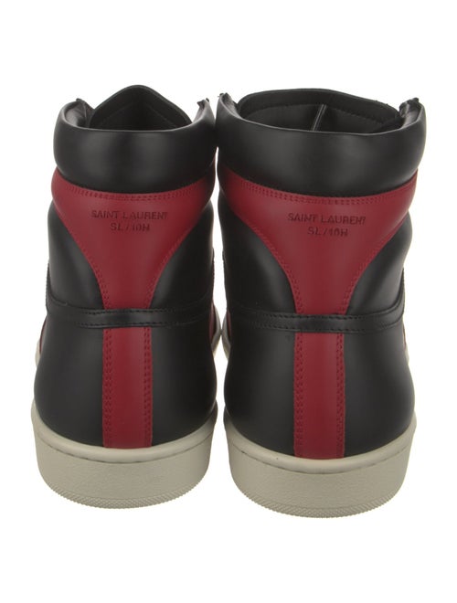 Saint Laurent Leather Colorblock Pattern Sneakers