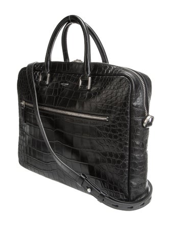 Saint Laurent Embossed Leather Sac De Jour