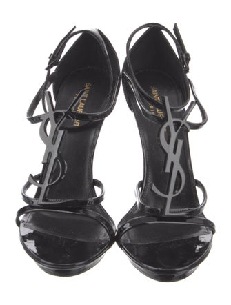 Saint Laurent Patent Leather Sandals