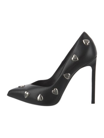 Saint Laurent Leather Studded Accents Pumps