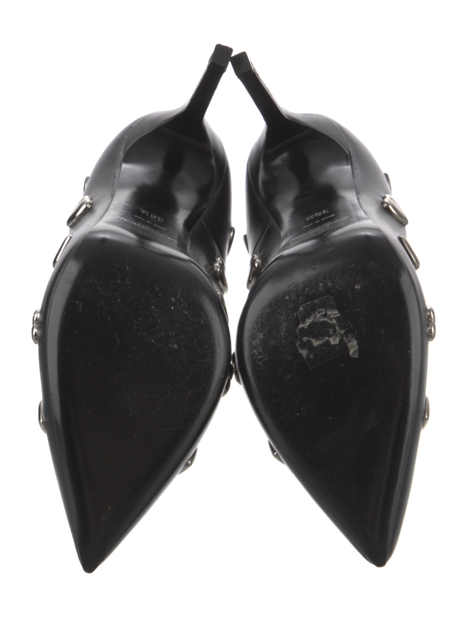 Saint Laurent Leather Studded Accents Pumps