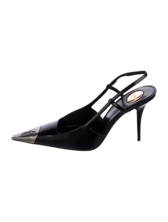Saint Laurent Patent Leather Slingback Pumps