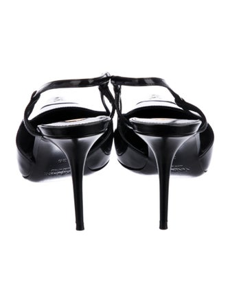 Saint Laurent Patent Leather Slingback Pumps
