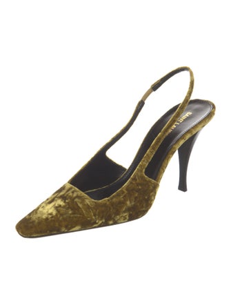 Saint Laurent Velvet Slingback Pumps