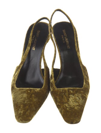 Saint Laurent Velvet Slingback Pumps