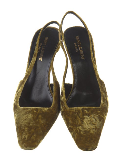Saint Laurent Velvet Slingback Pumps