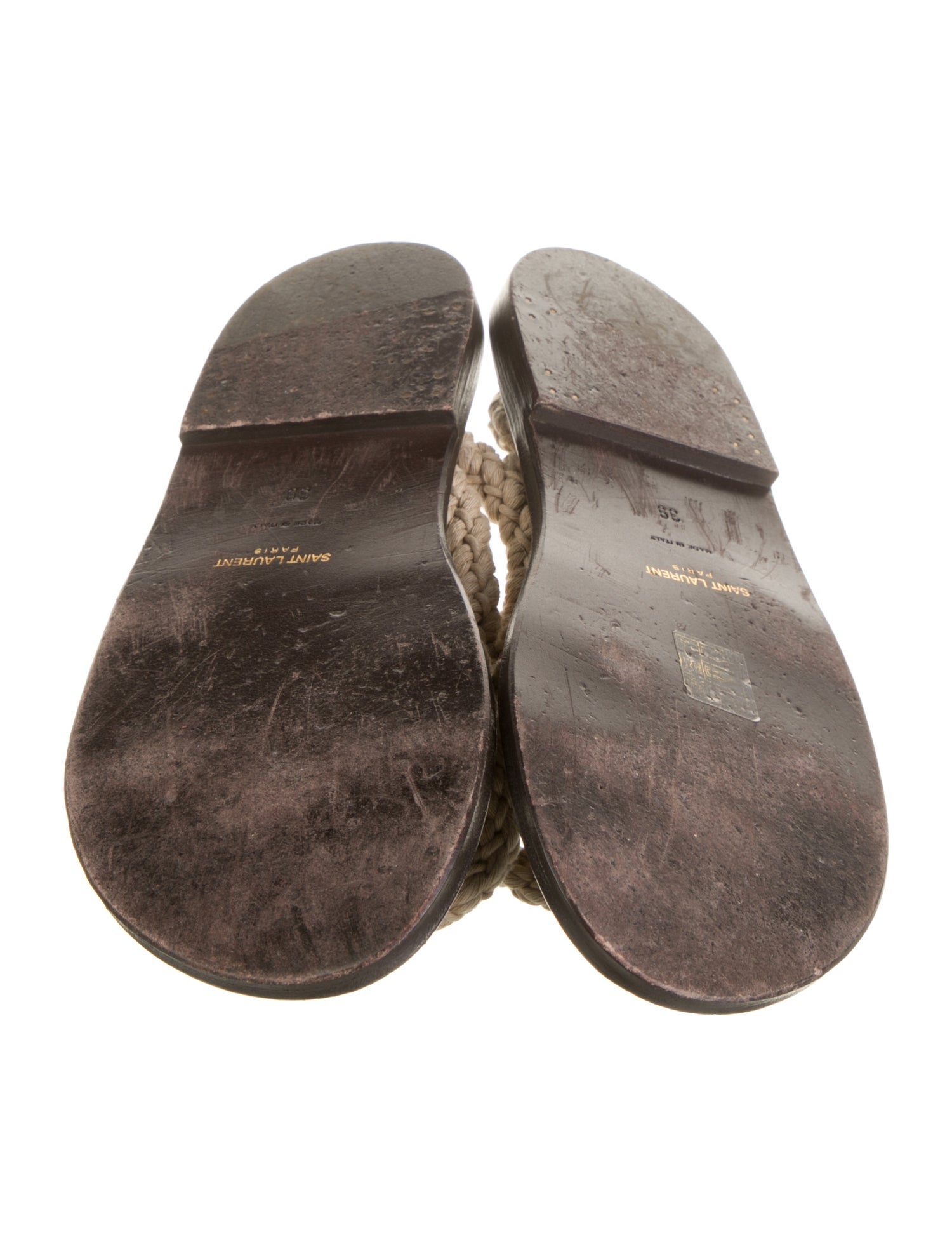 Saint Laurent Patterned Braided Accents Slides