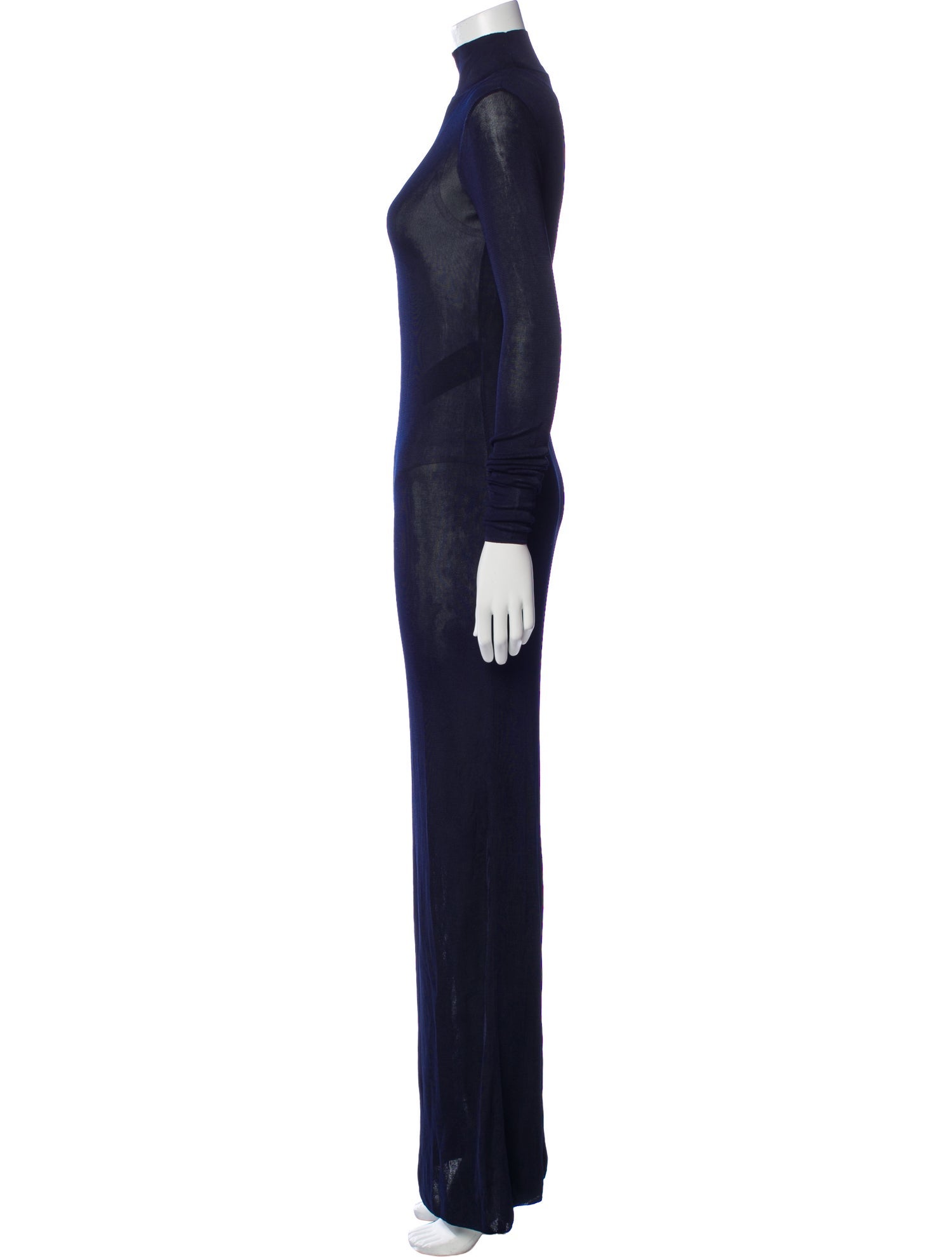 Saint Laurent Turtleneck Long Dress