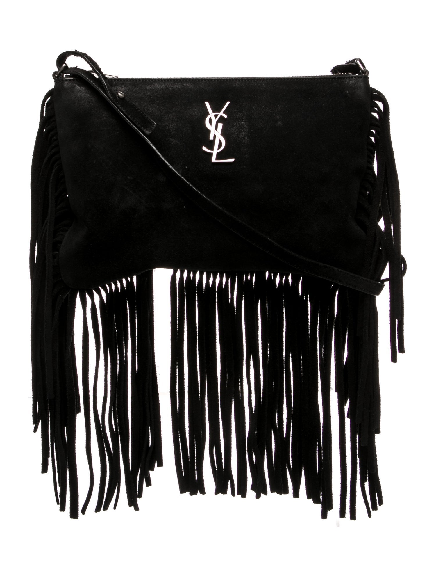Saint Laurent Suede Fringe Suede Medium