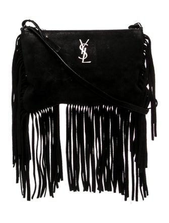 Saint Laurent Suede Fringe Suede Medium