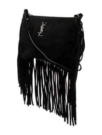 Saint Laurent Suede Fringe Suede Medium