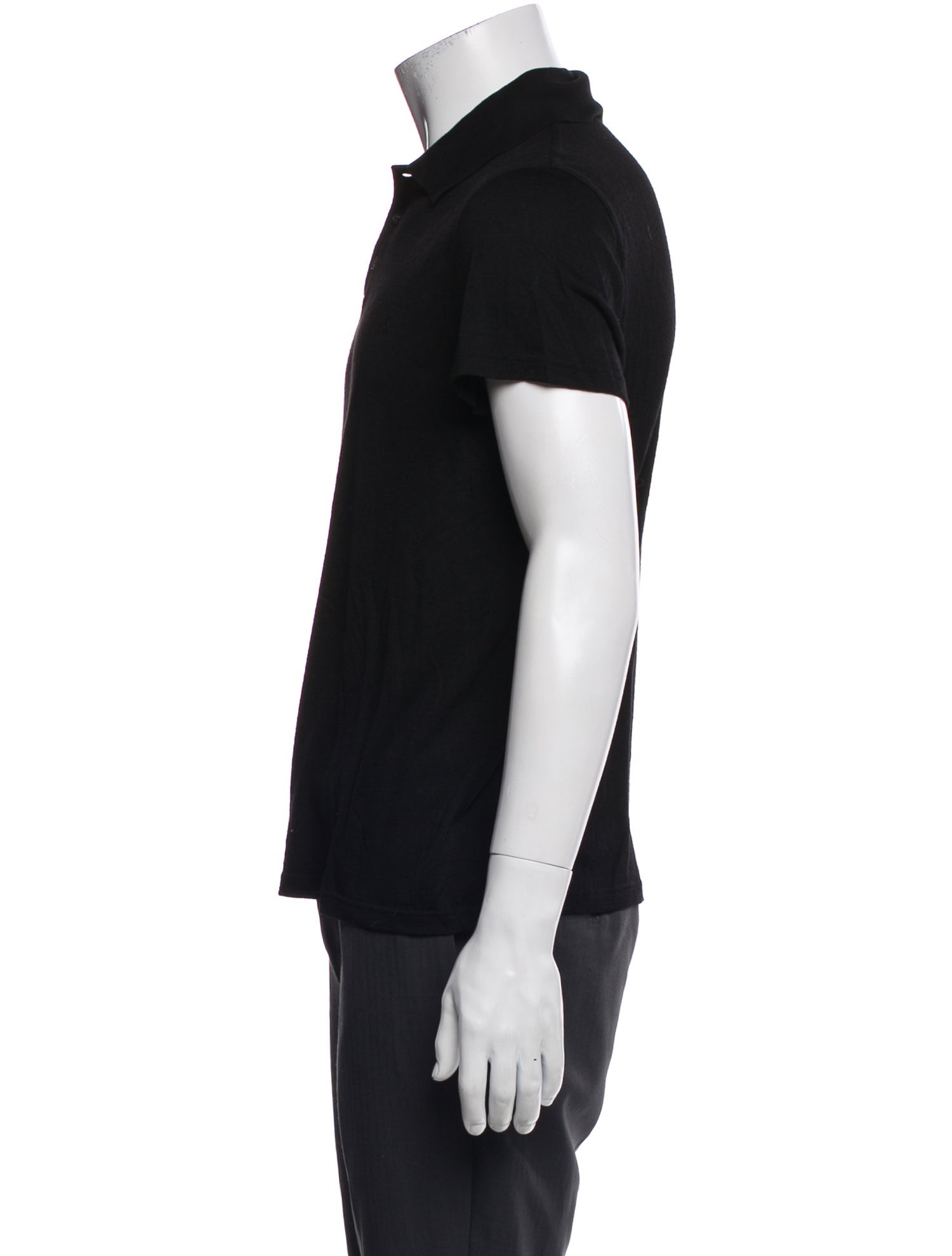 Saint Laurent Collar Short Sleeve Polo Shirt
