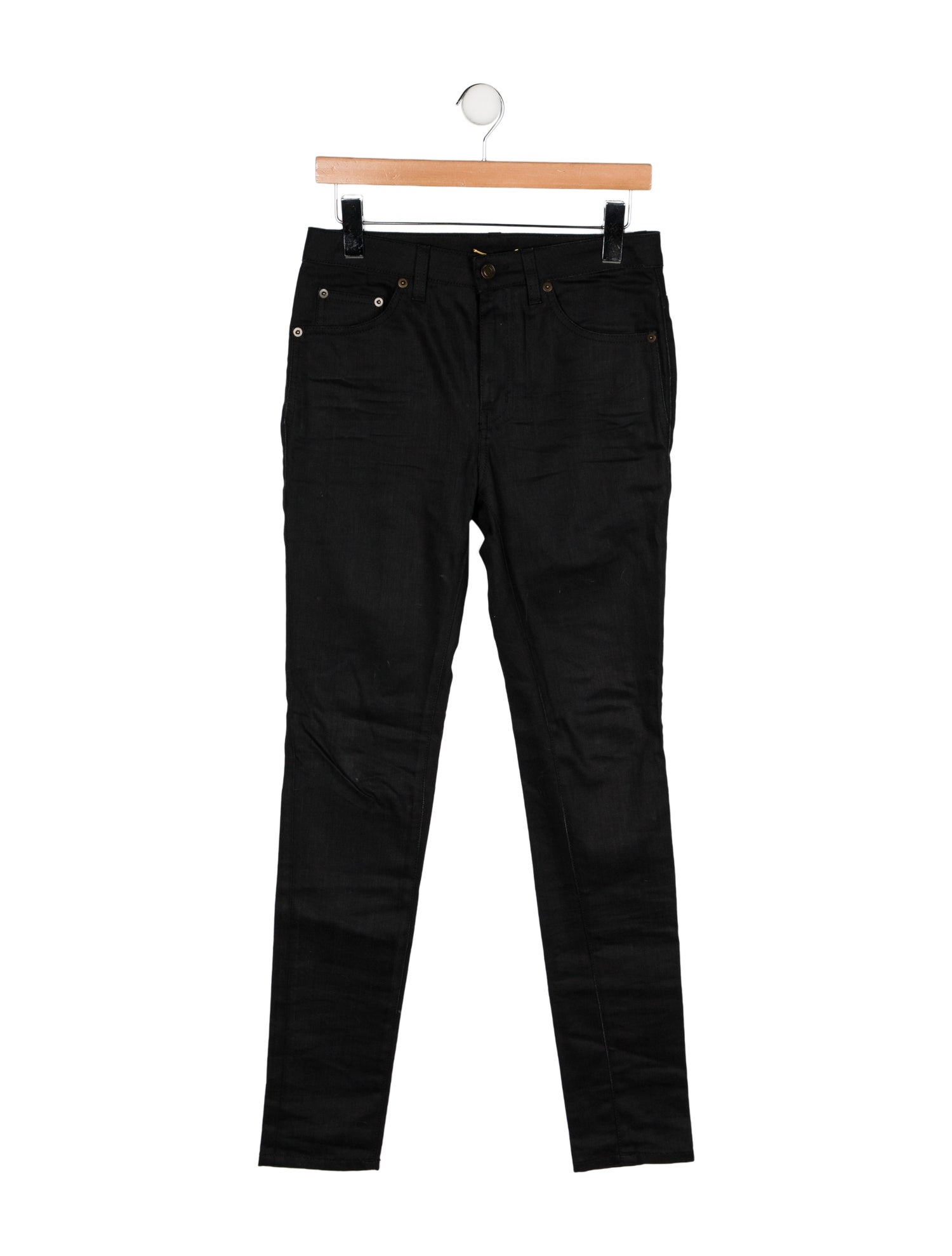 Saint Laurent Mid-Rise Skinny Leg Jeans