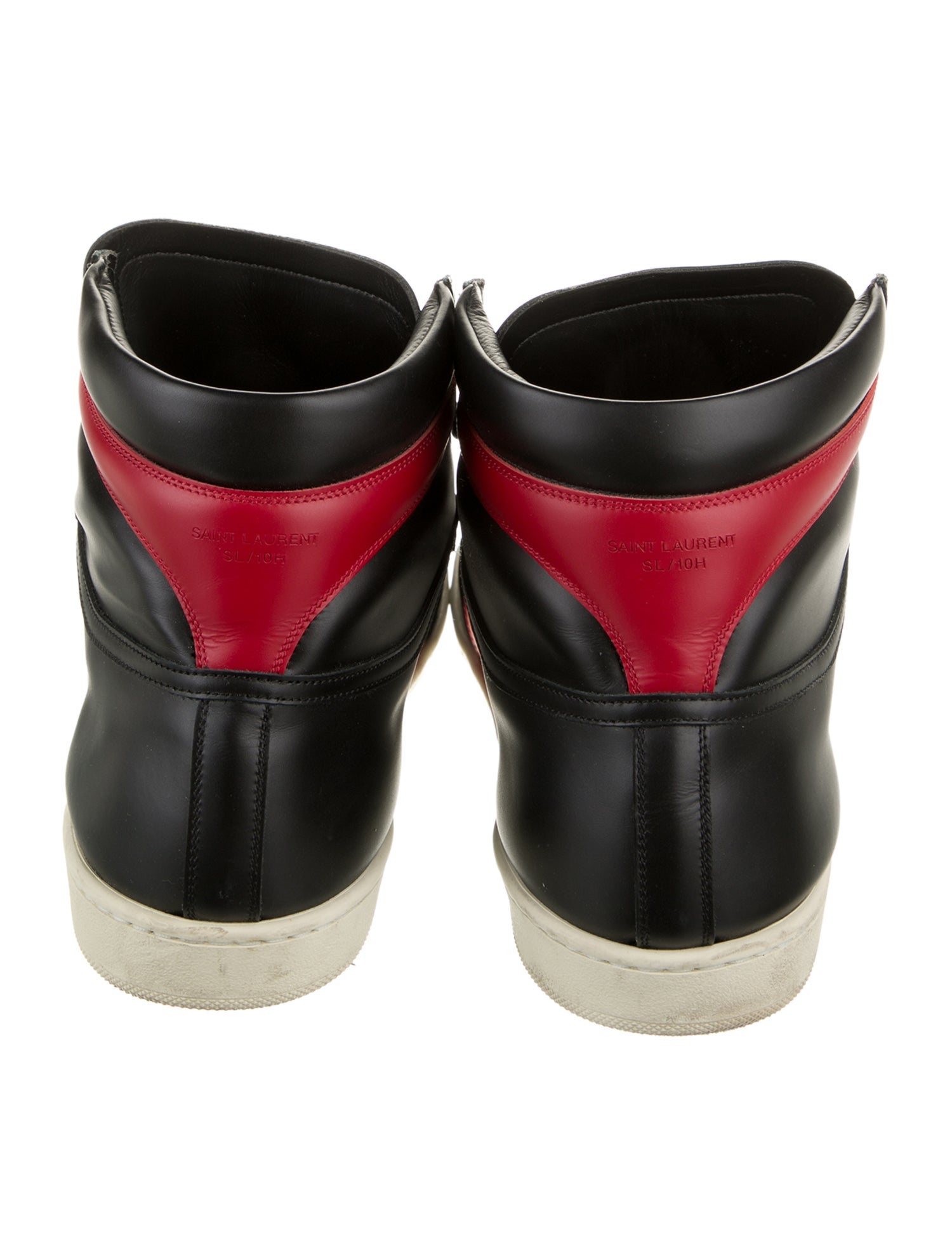 Saint Laurent Leather Colorblock Pattern Sneakers