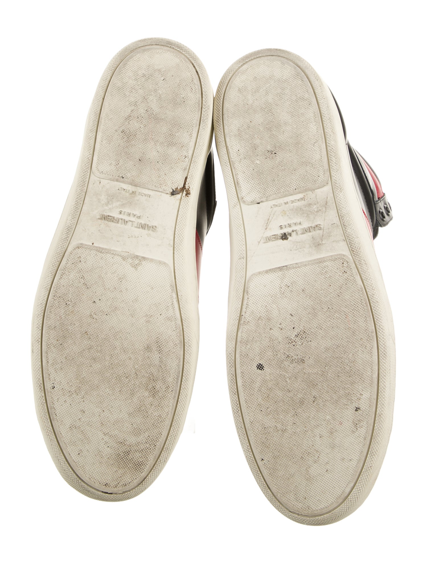 Saint Laurent Leather Colorblock Pattern Sneakers