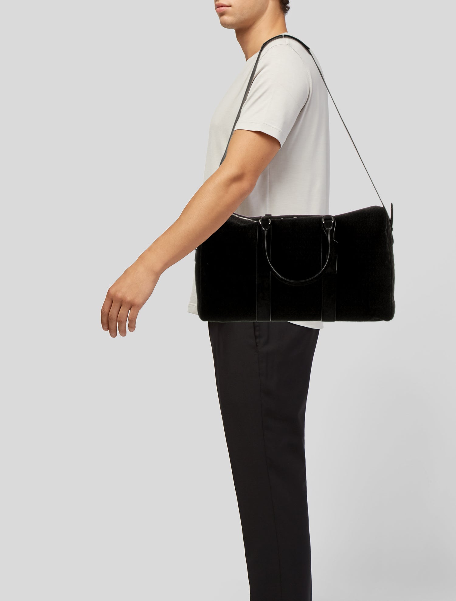 Saint Laurent Suede Weekender Bag