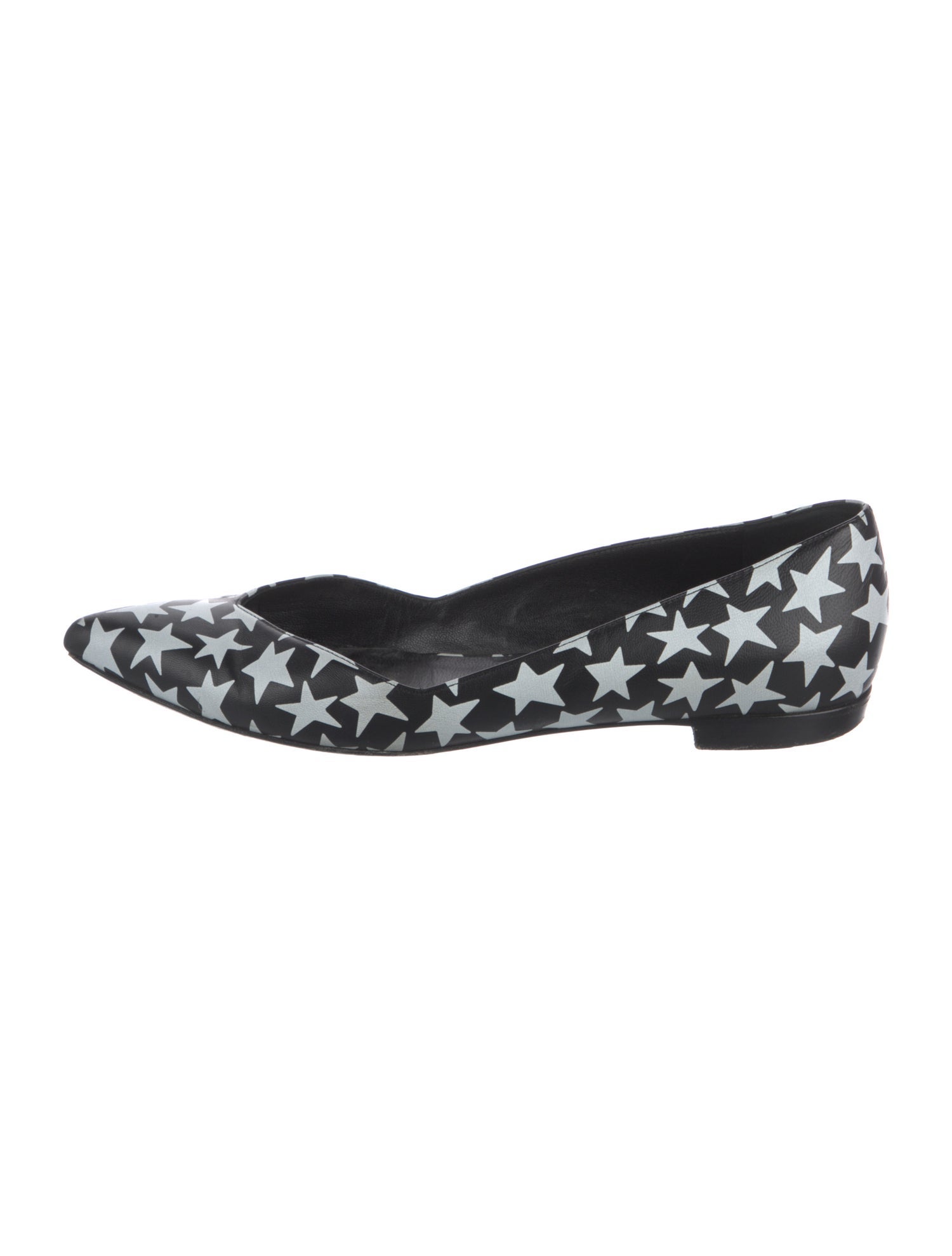 Saint Laurent Leather Printed Flats