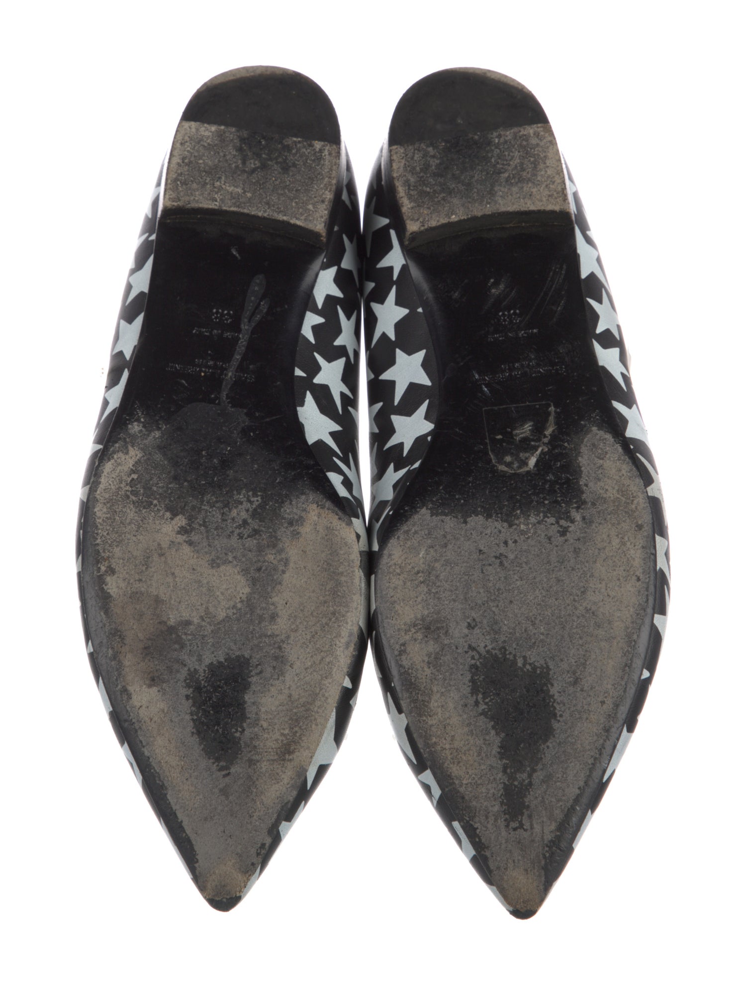Saint Laurent Leather Printed Flats