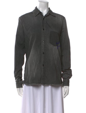 Saint Laurent Long Sleeve Button-Up Top