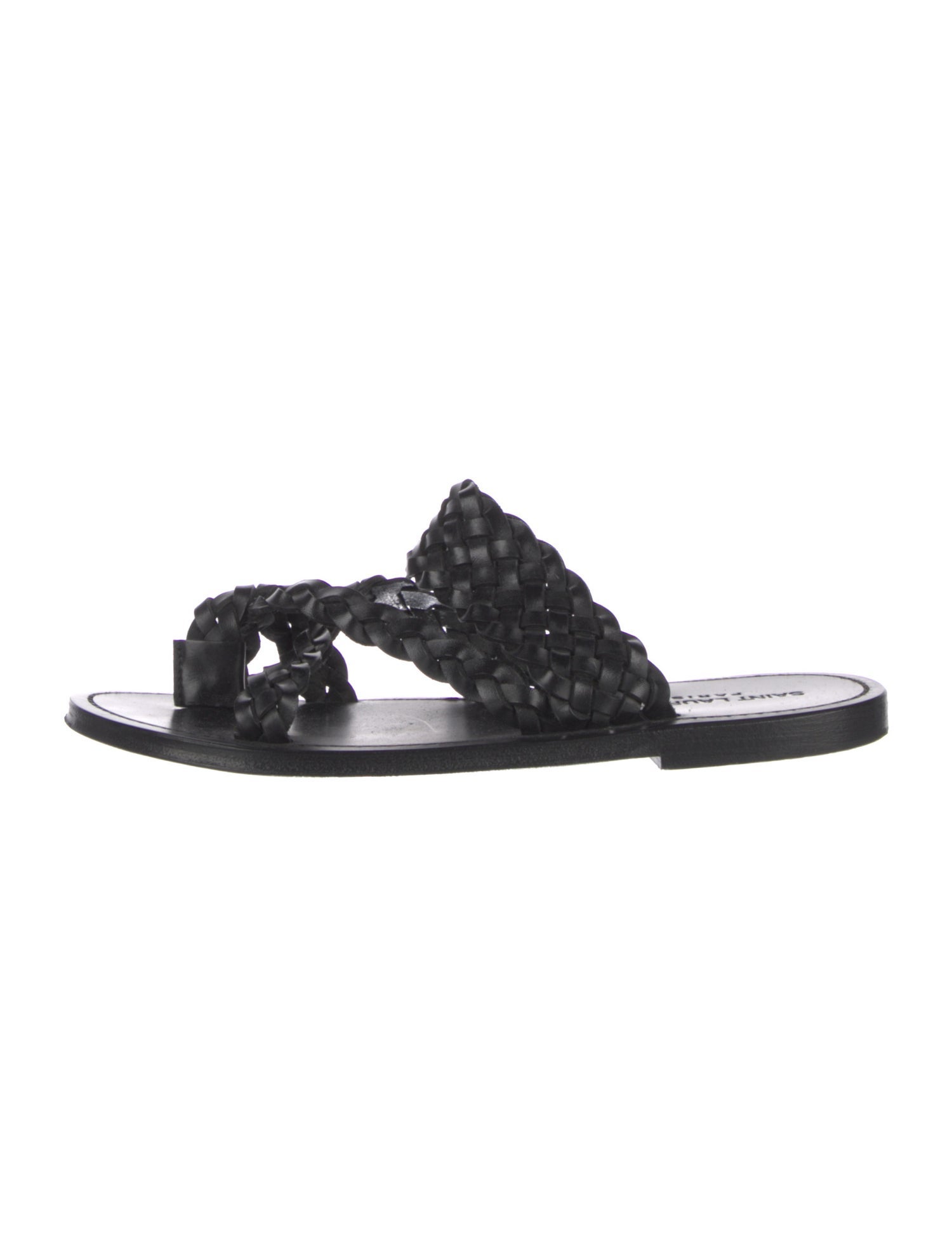 Saint Laurent Leather Slides