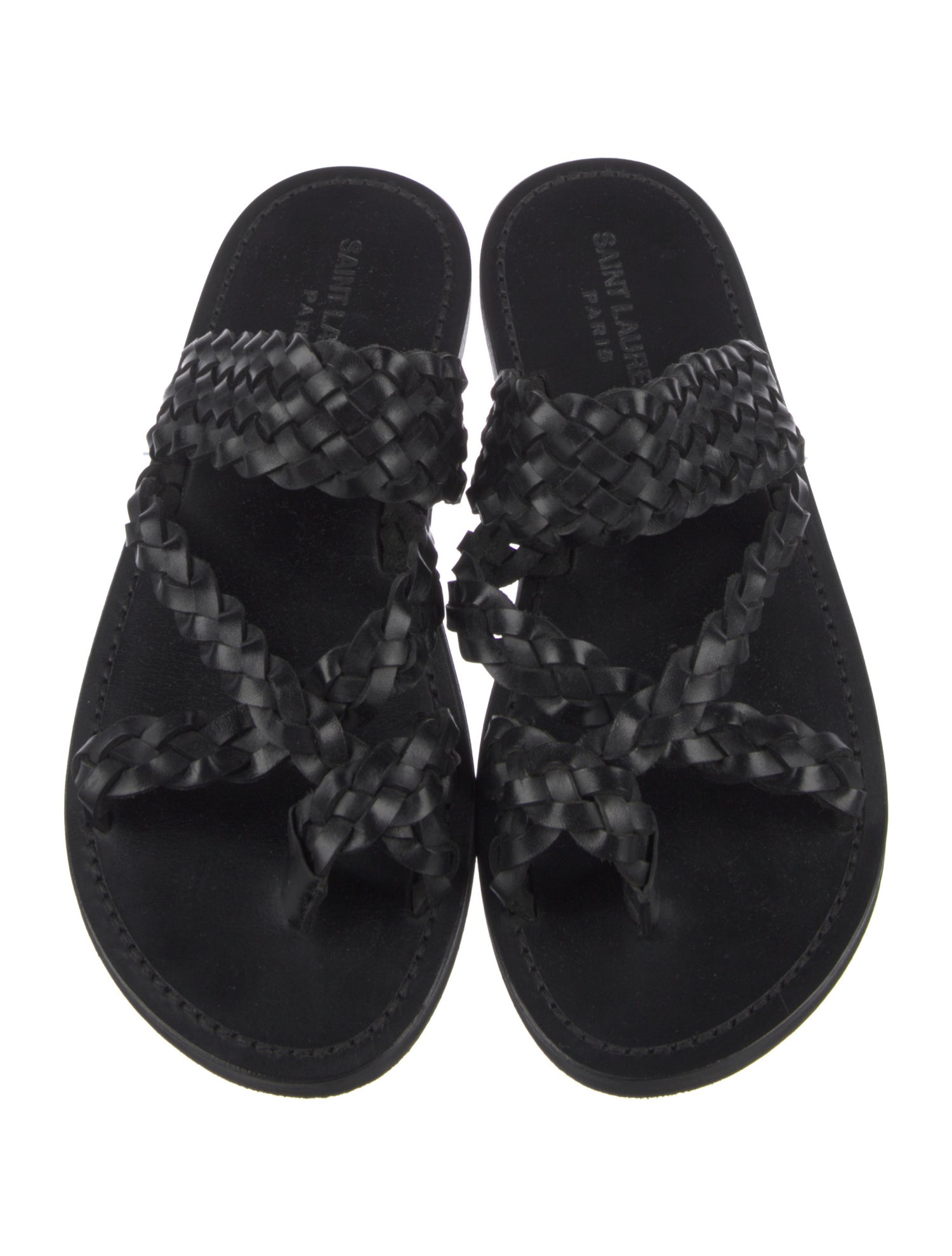 Saint Laurent Leather Slides