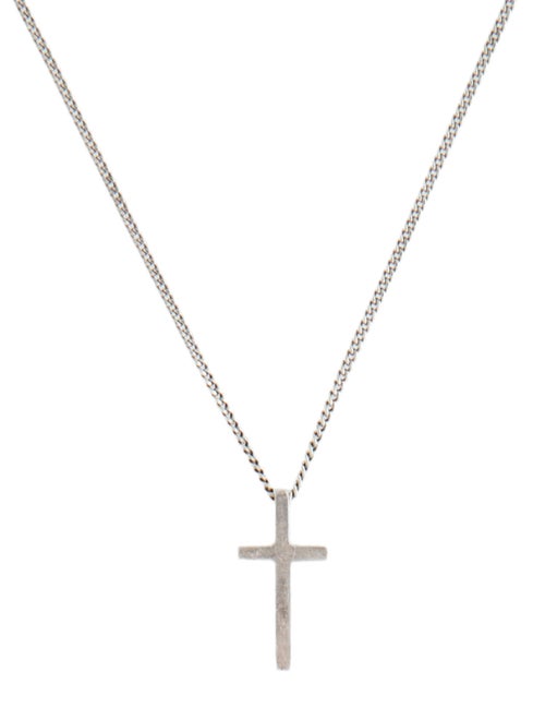 Saint Laurent Cross Pendant Necklace