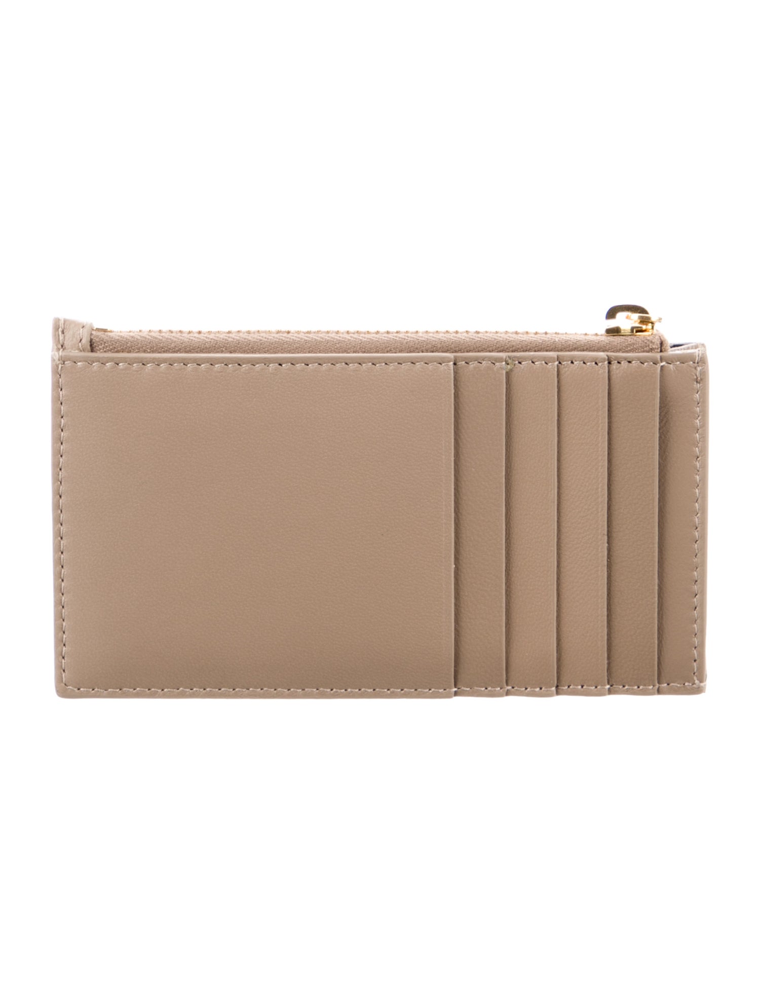 Saint Laurent 2023 Monogram Matelassé Fragments Zippered Card Case Wallet