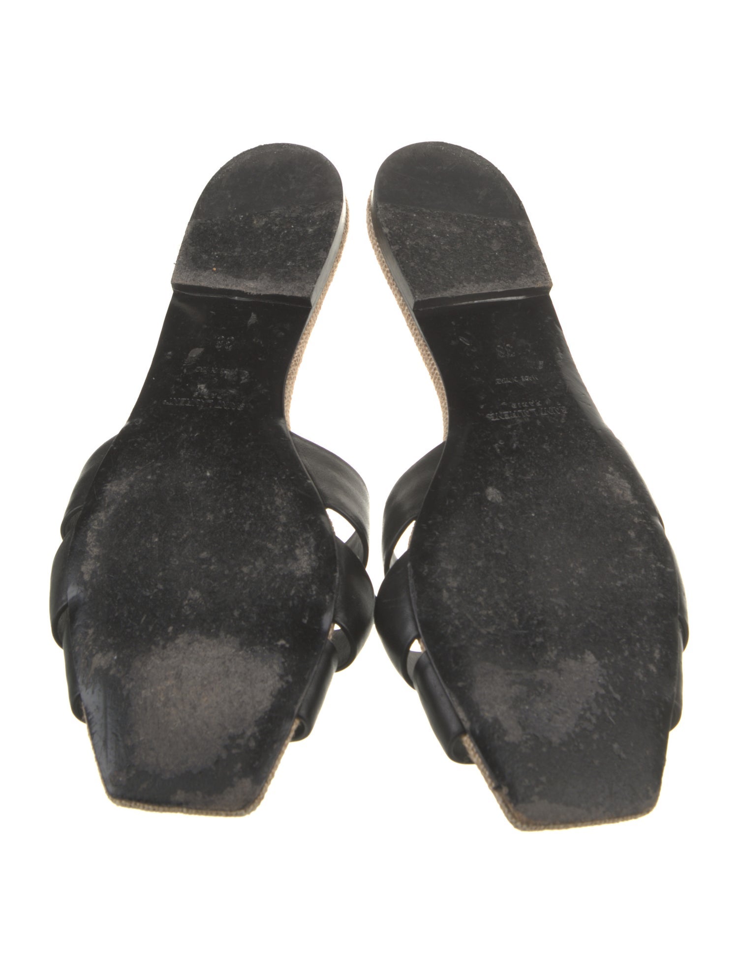 Saint Laurent Leather Slides