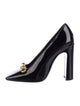 Saint Laurent Patent Leather Chain-Link Accents Pumps