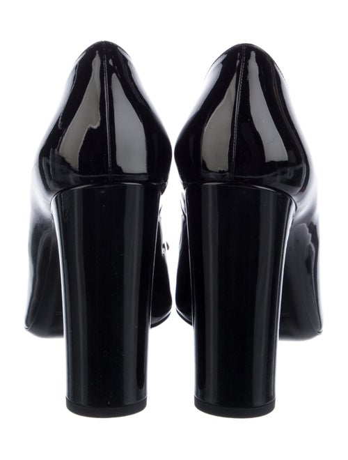 Saint Laurent Patent Leather Chain-Link Accents Pumps
