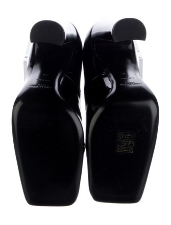 Saint Laurent Patent Leather Chain-Link Accents Pumps