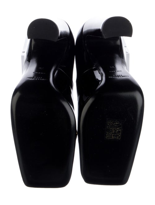 Saint Laurent Patent Leather Chain-Link Accents Pumps