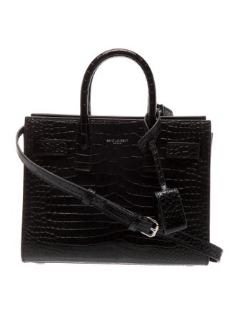 Saint Laurent Embossed Leather Sac De Jour