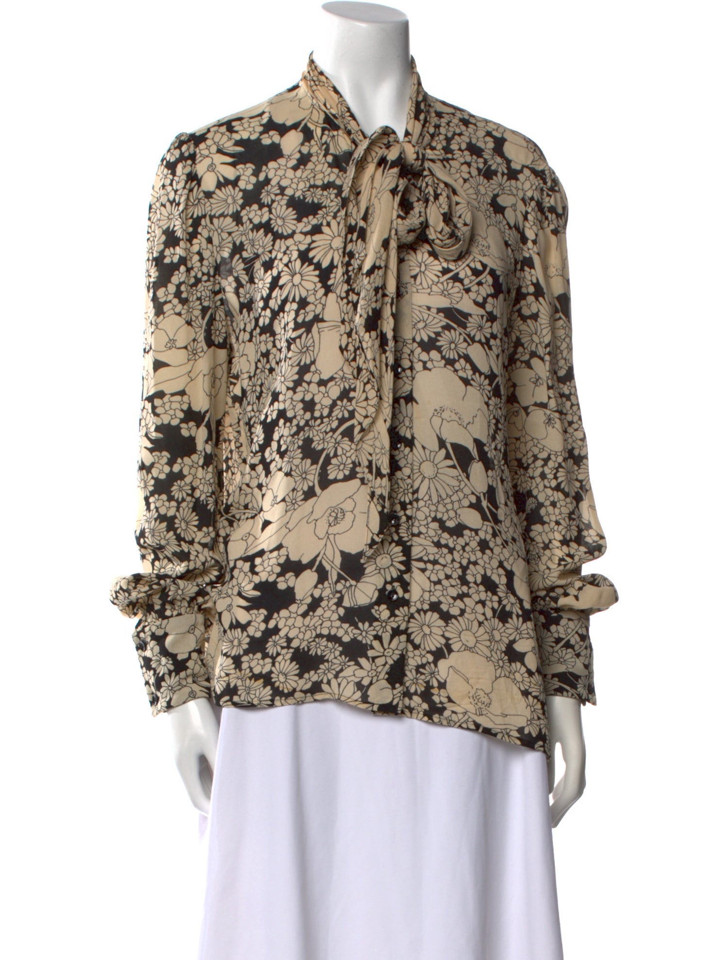 Saint Laurent 2016 Floral Print Blouse