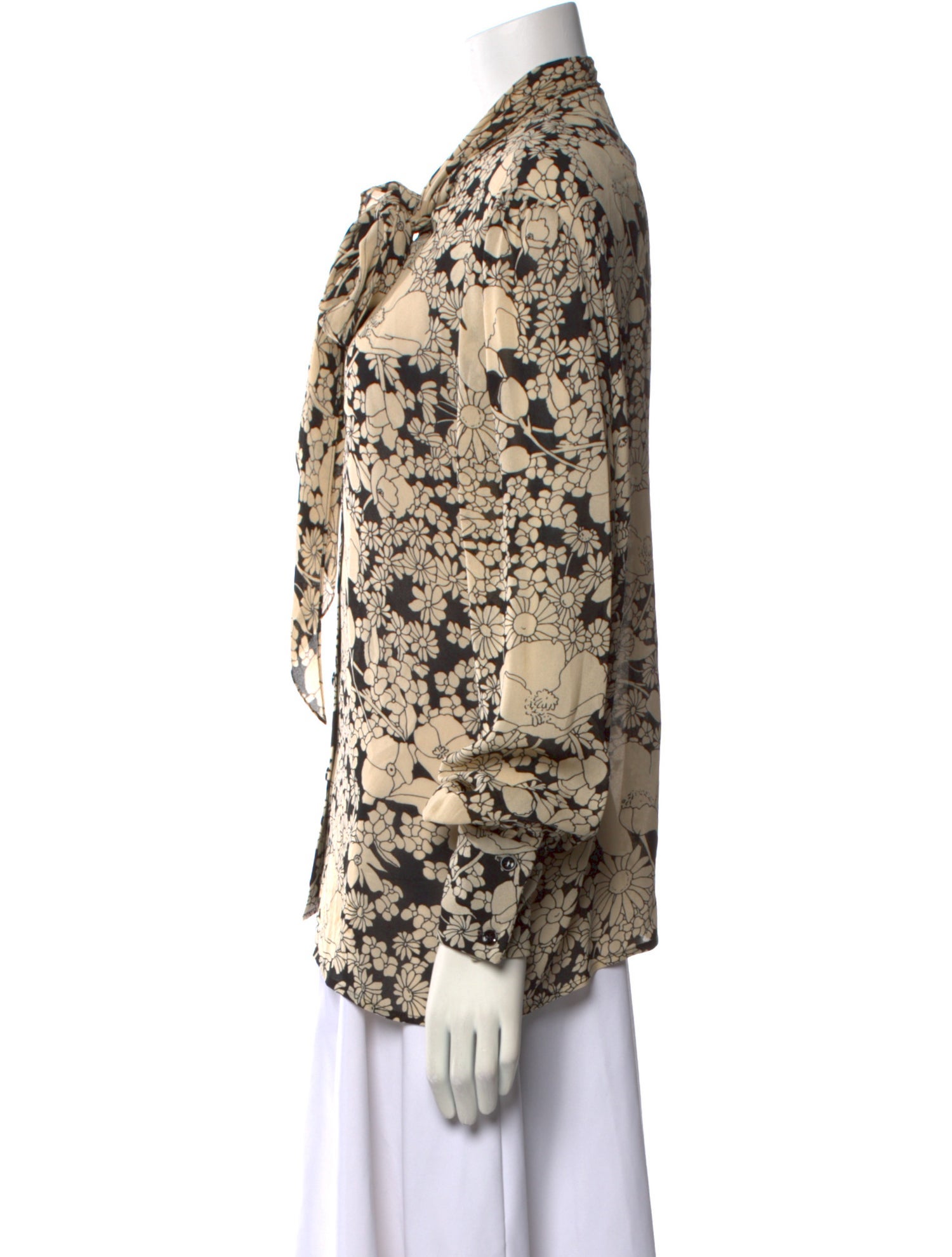 Saint Laurent 2016 Floral Print Blouse