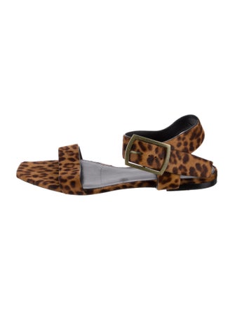 Saint Laurent Ponyhair Animal Print Sandals