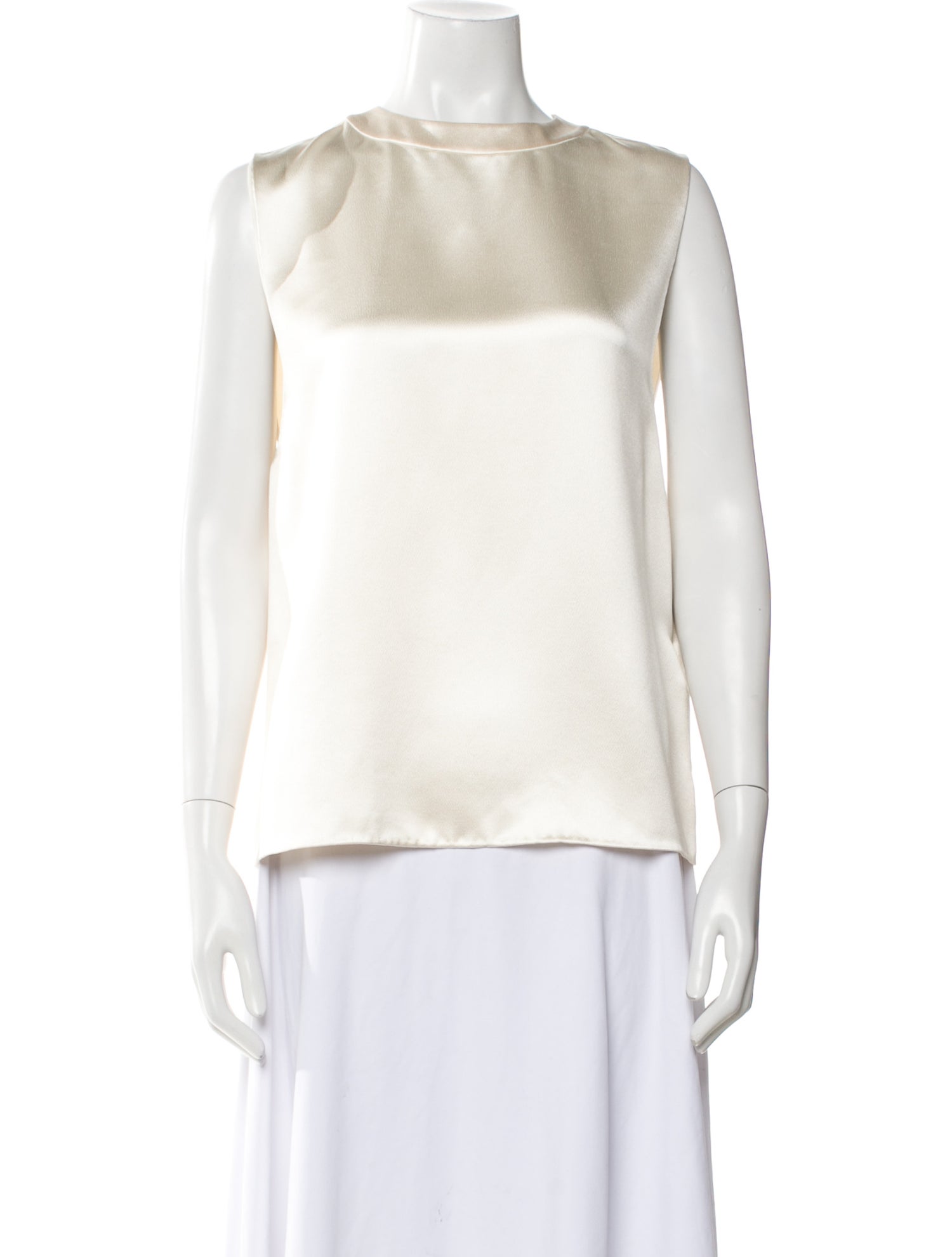 Saint Laurent Silk Scoop Neck Top w/ Tags