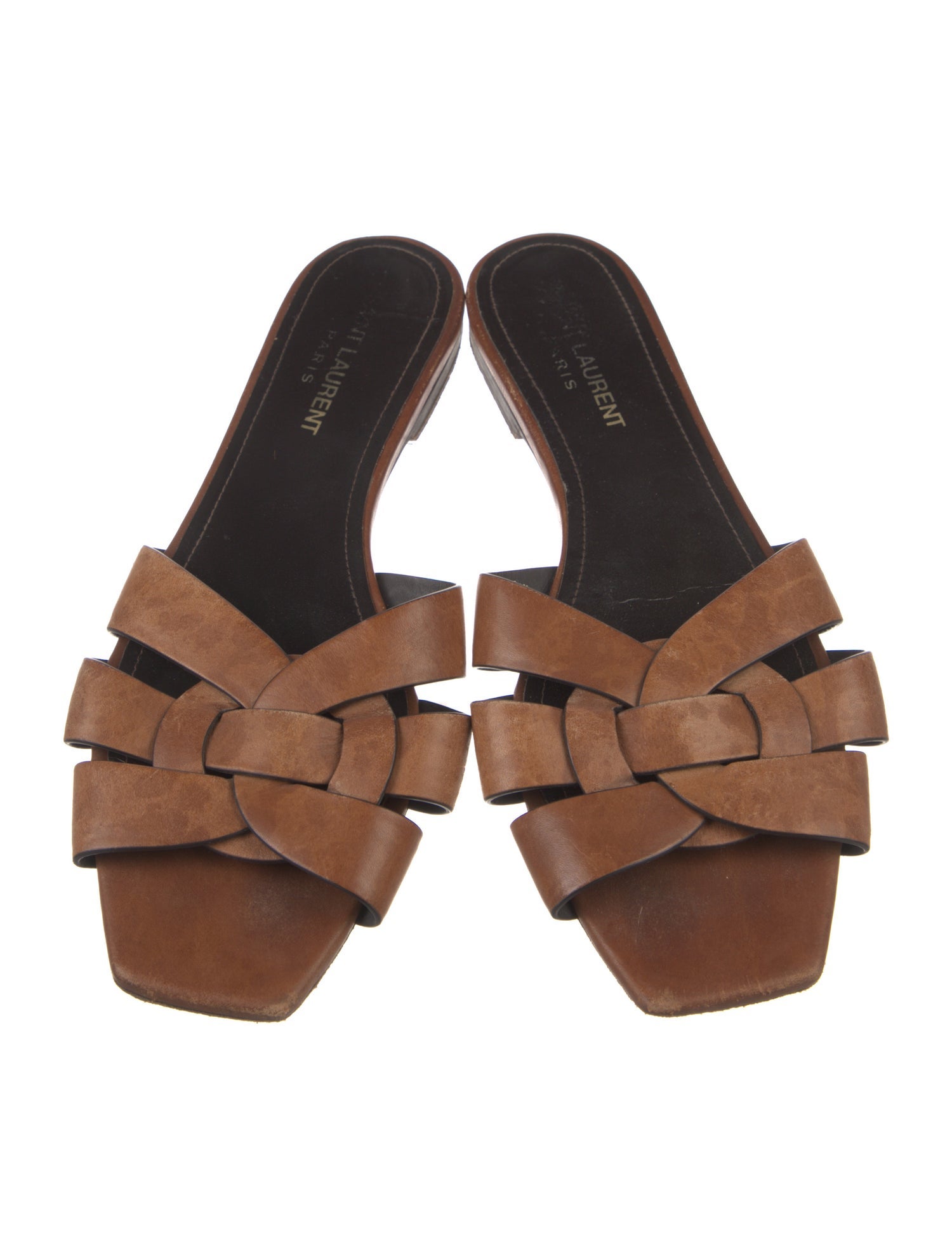 Saint Laurent Leather Slides