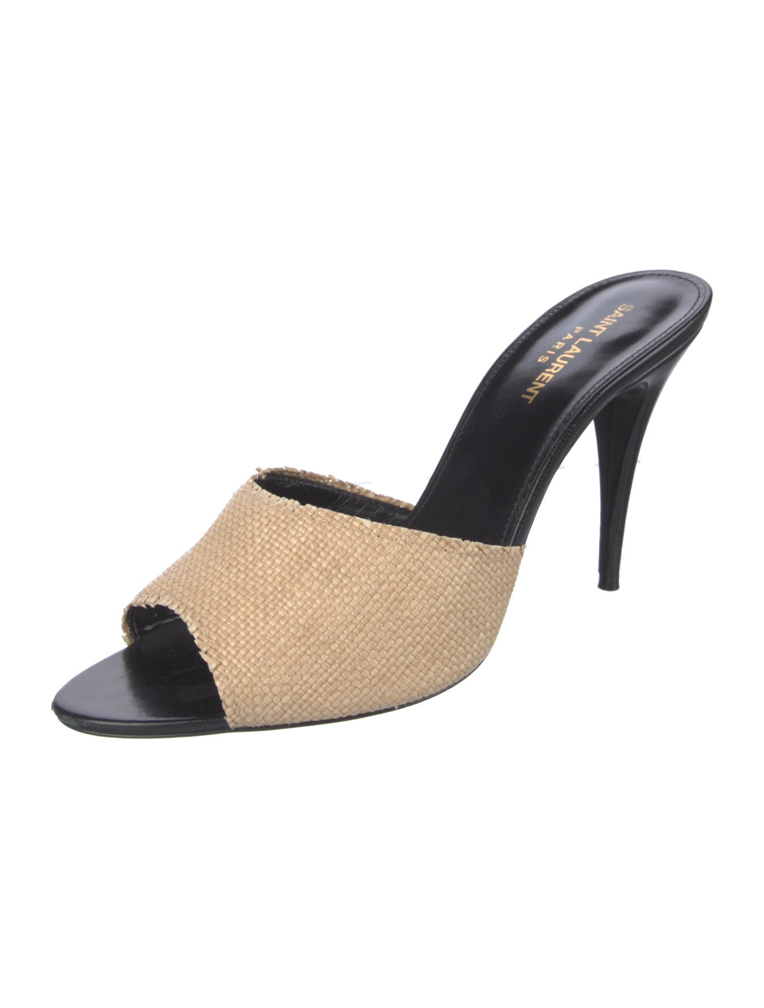 Saint Laurent Straw Slides