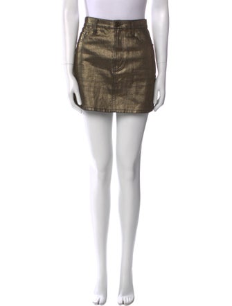 Saint Laurent Distressed Accents Mini Skirt