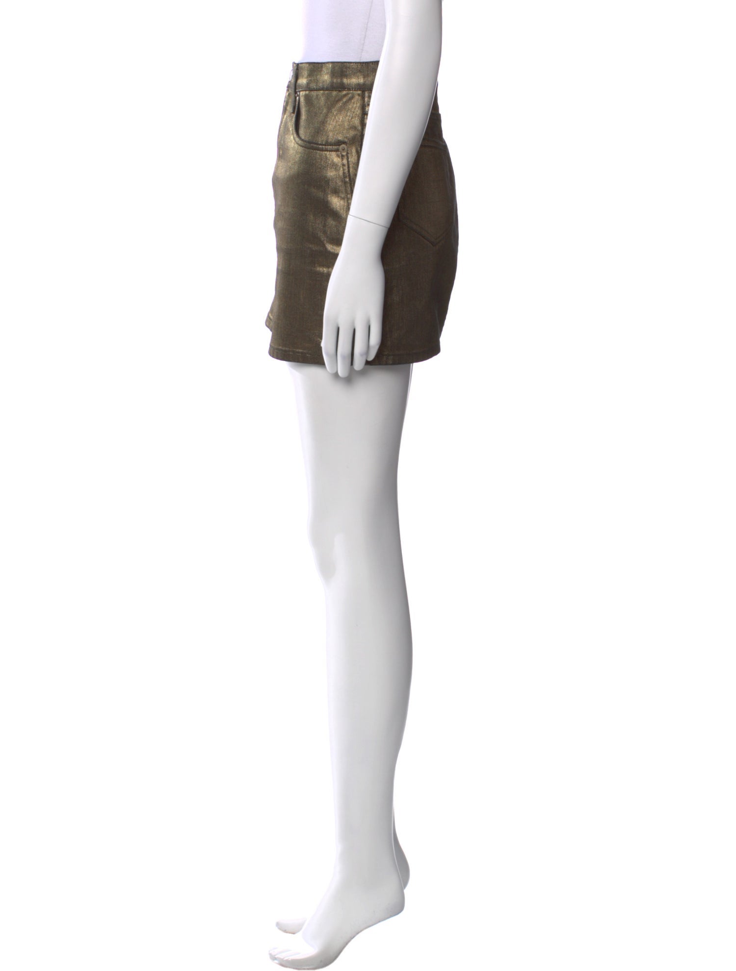 Saint Laurent Distressed Accents Mini Skirt