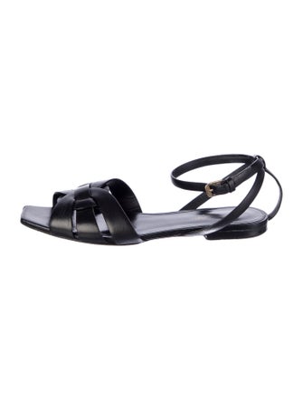 Saint Laurent Leather Slingback Sandals