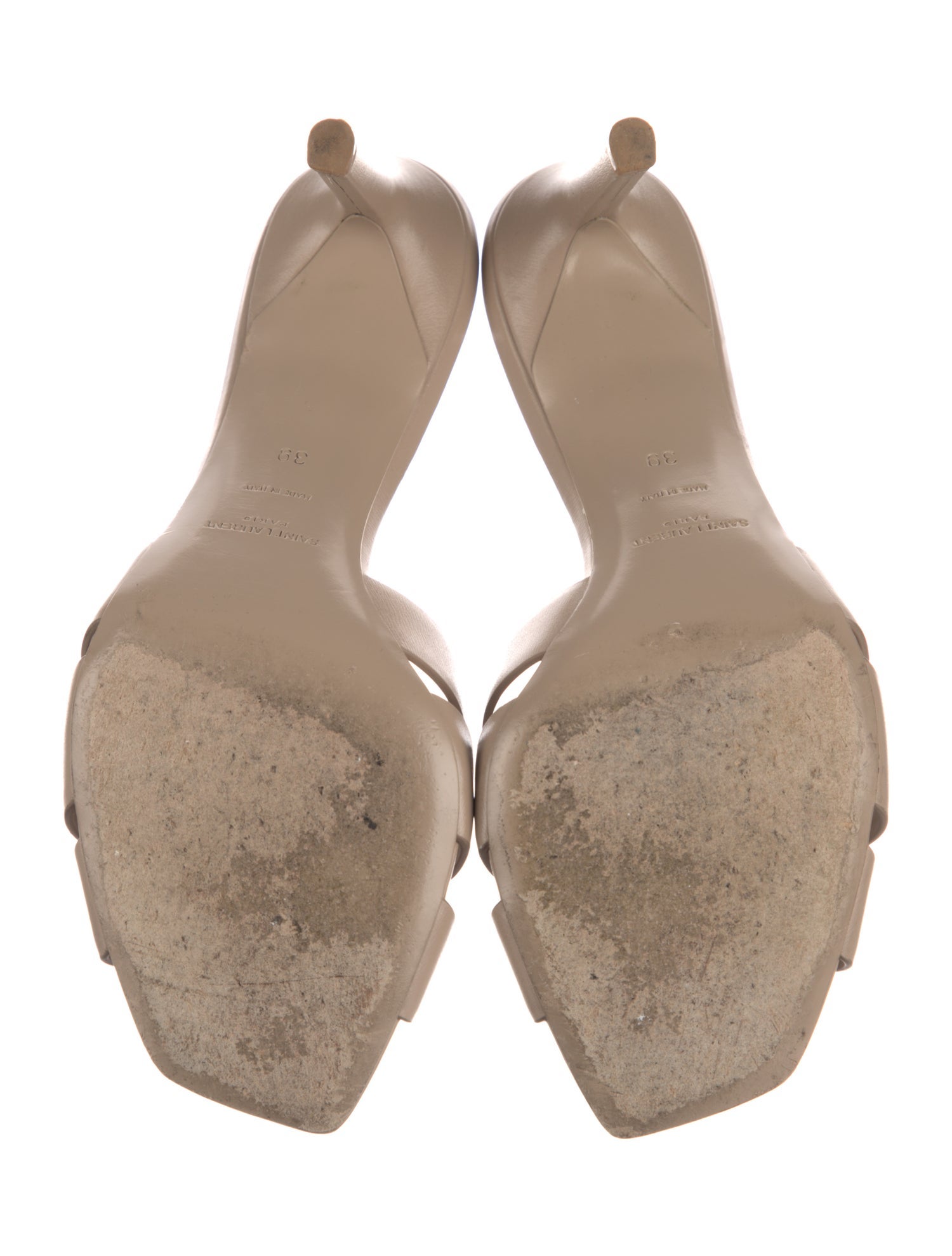 Saint Laurent Leather Slides