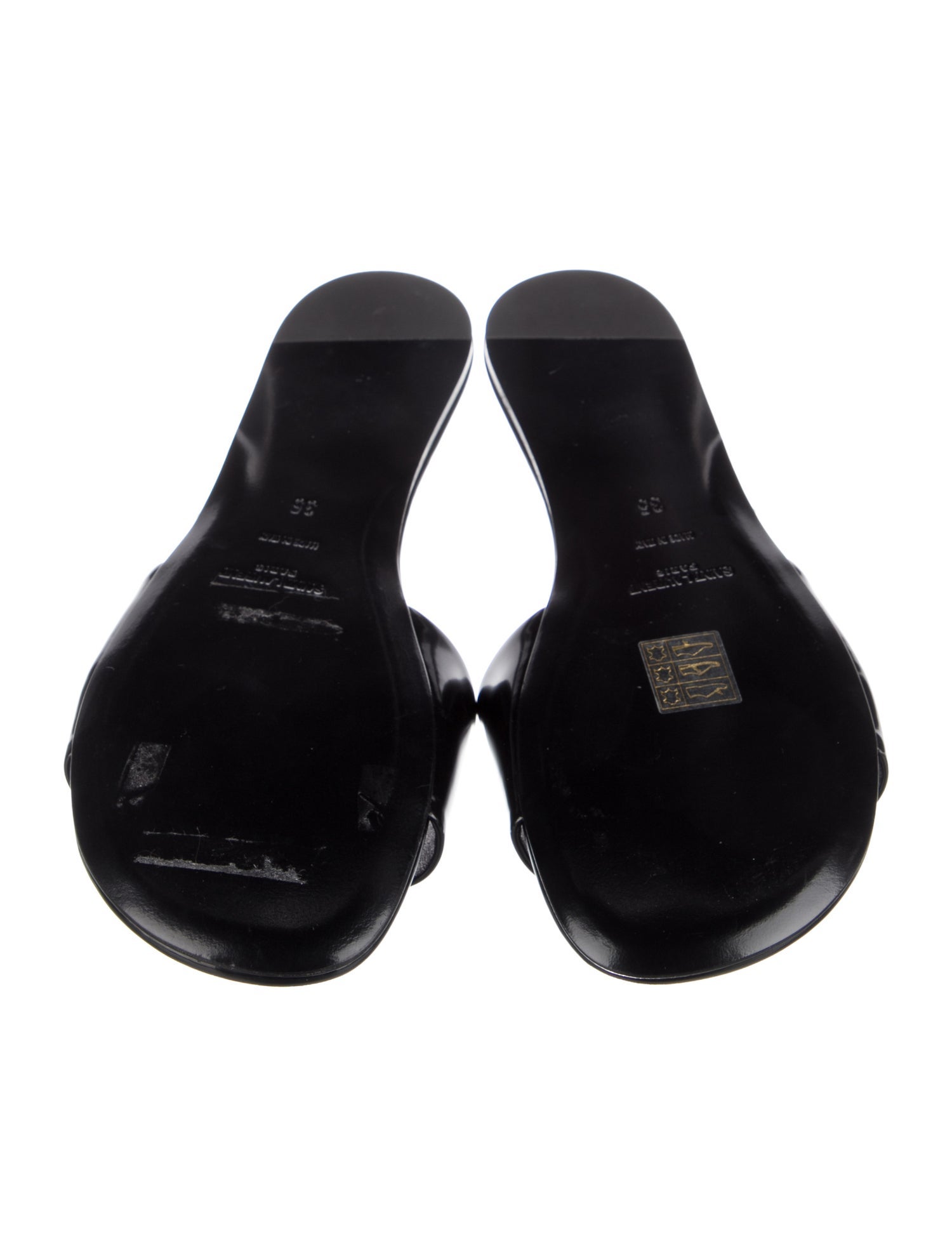 Saint Laurent Leather Slides
