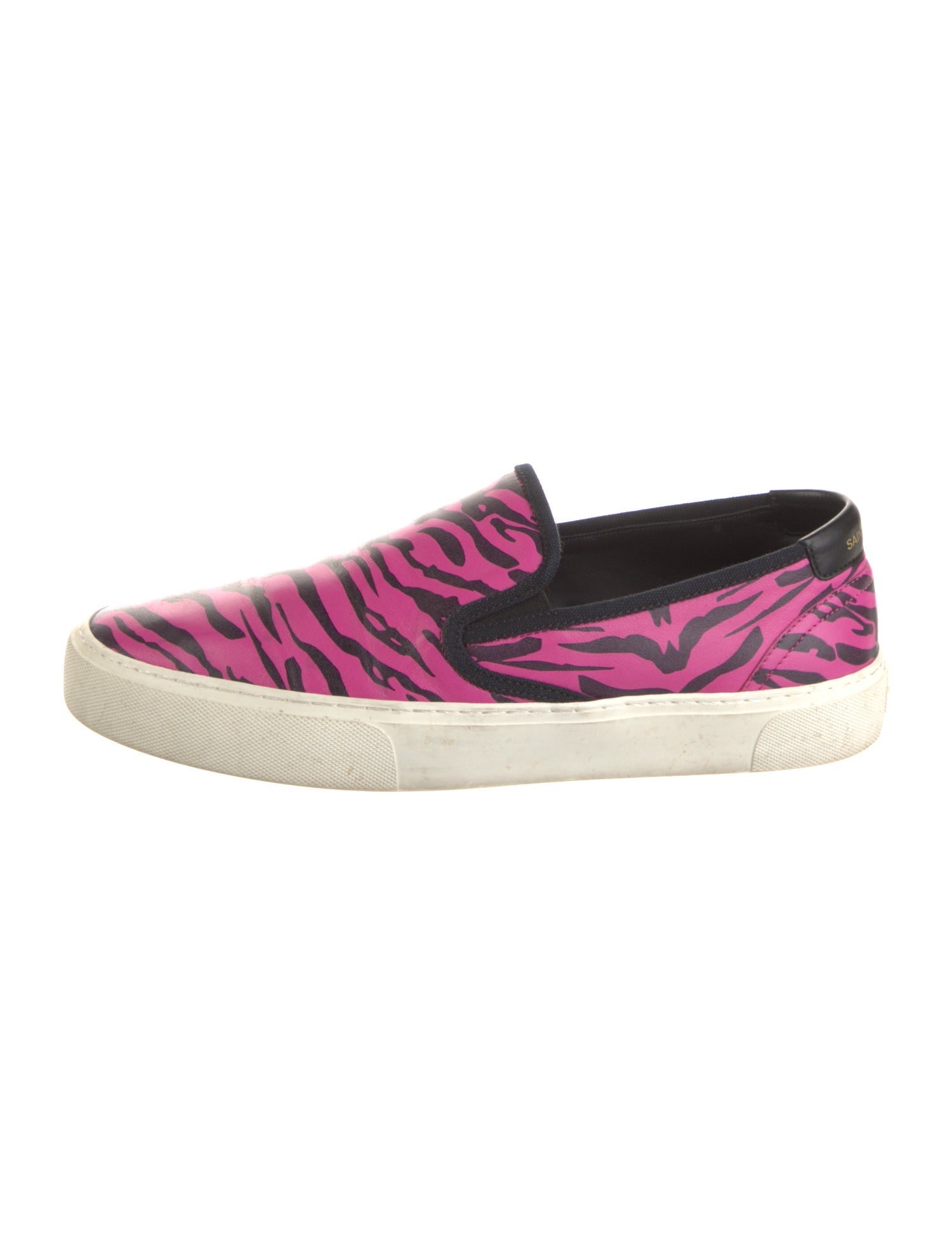 Saint Laurent Leather Animal Print Sneakers