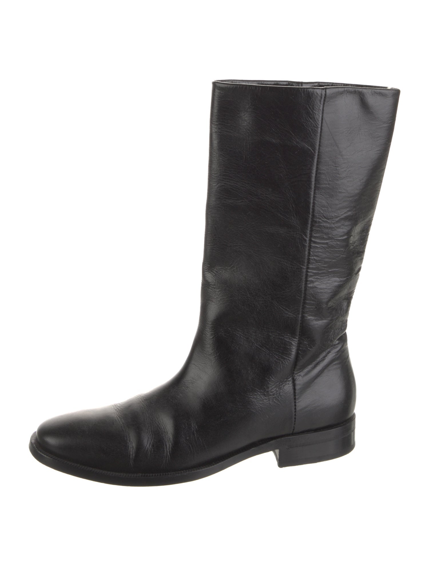 Saint Laurent Leather Moto Boots