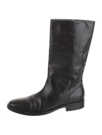Saint Laurent Leather Moto Boots