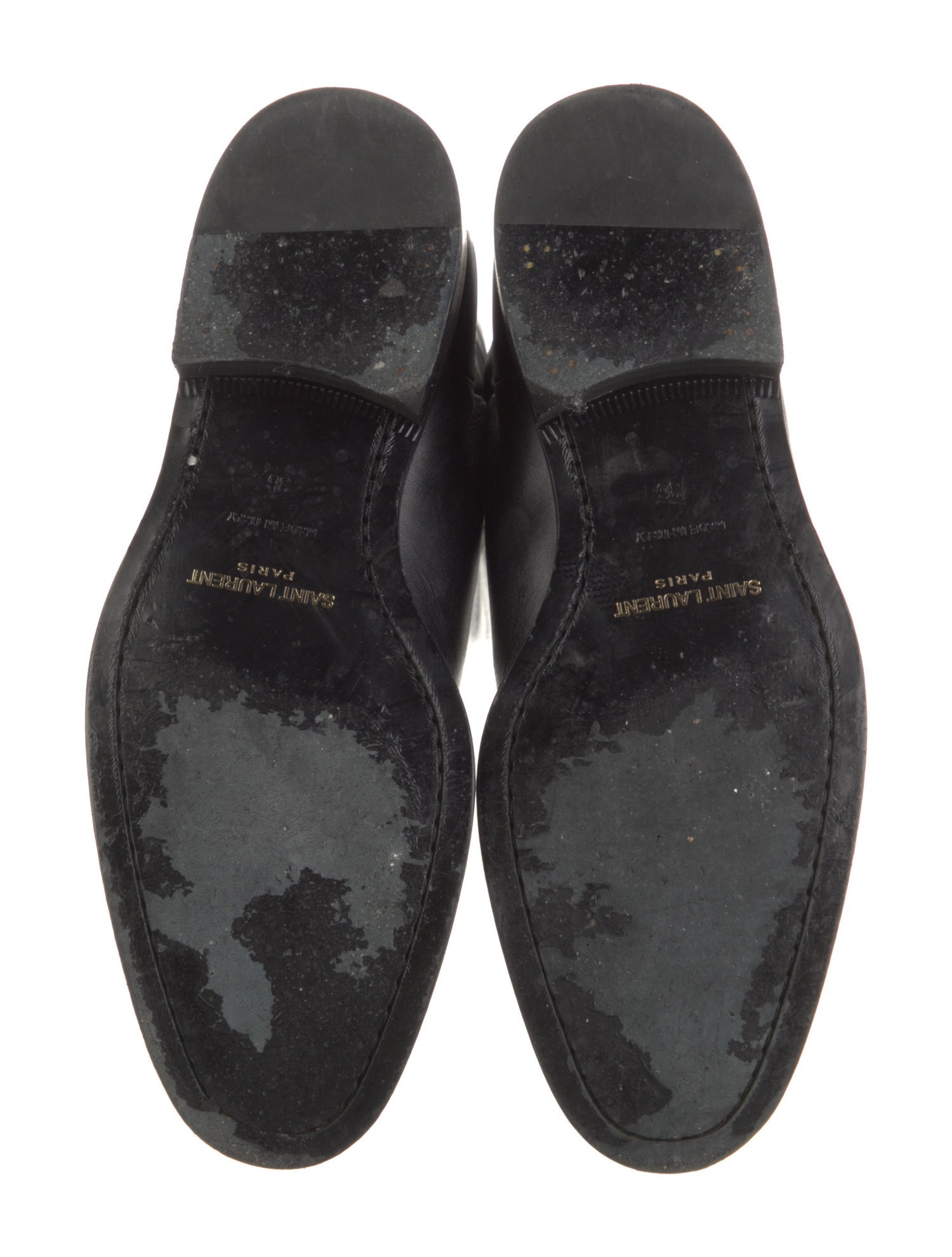 Saint Laurent Leather Moto Boots