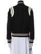 Saint Laurent Virgin Wool Striped Bomber Jacket